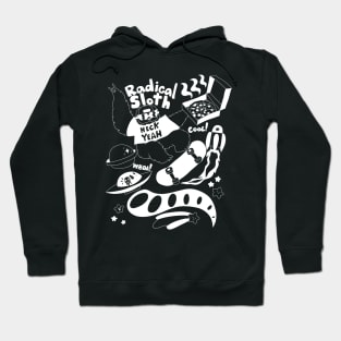 Radical Sloth - White Line Hoodie